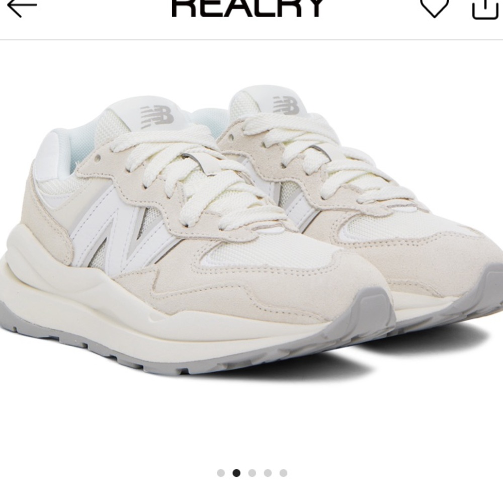 New Balance® Suede 57/40 Sneakers / 7H MEDIUM / SEA SALT/WHITE
